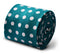 teal dark turquoise green and white polka spot cotton tie