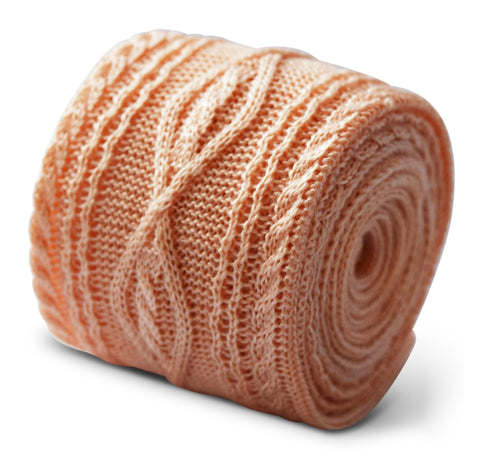 plain blush pale baby pink cable knit skinny tie