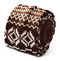 brown and white with christmas jumper design knitted skinny tie