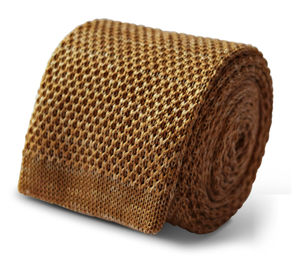 cashmere plain beige knitted tie