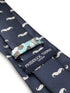 navy tie with moustache design