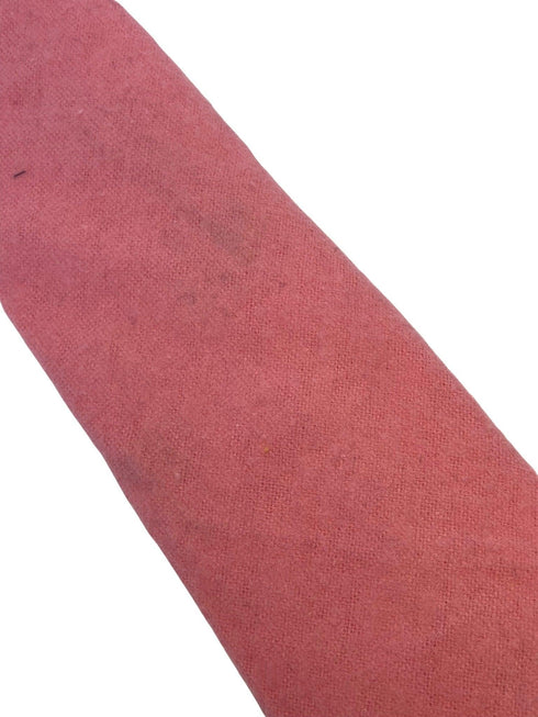 plain coral orange pink 100% wool men's tie