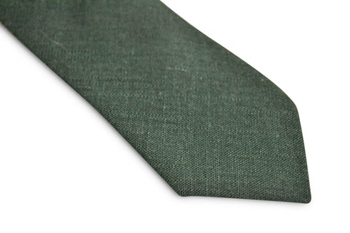 plain forest green tie
