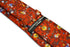 red floral slim wool tie