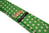 bright lime green with polka spot design cotton tie