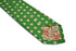 bright lime green with polka spot design cotton tie