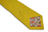 bright lemon yellow and white pin spot design cotton tie