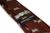 maroon tie with sheep embroidered design