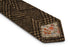 brown check velvet feel slim wool tie