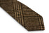 brown check velvet feel slim wool tie