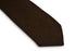 plain dark chocolate brown slim wool tie