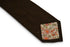 plain dark chocolate brown slim wool tie
