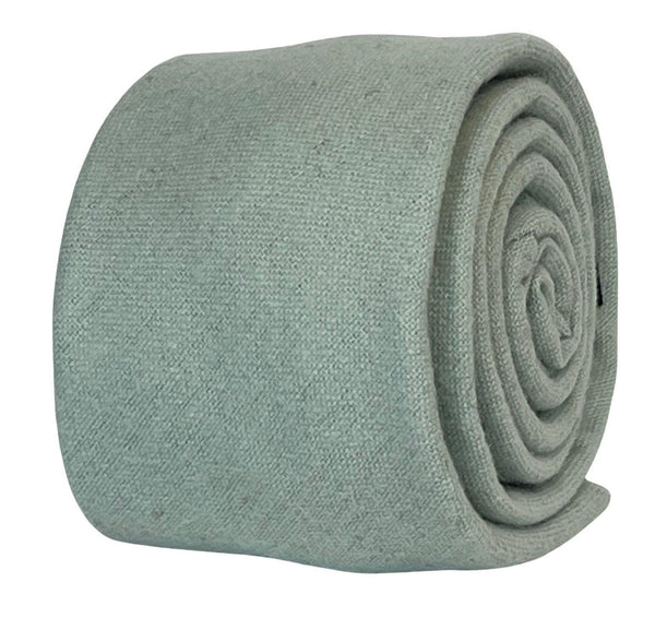duck egg blue slim wool tie