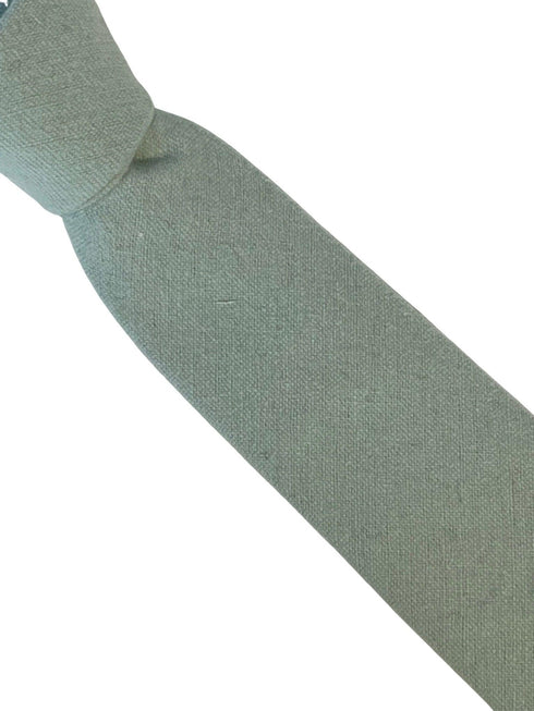 duck egg blue slim wool tie
