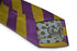 gold mustard yellow and purple barber striped design tie