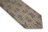 ivory white with navy blue floral design cotton tie