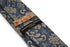 denim medium blue with white damask floral design cotton tie