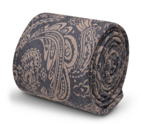 light denim blue with paisley design cotton tie
