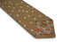 light coffee brown with white floral design cotton tie