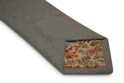plain sage light green slim wool tie