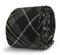 black and white check slim wool tie