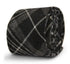 black and white check slim wool tie