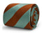 brown and mint green barber striped tie