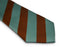brown and mint green barber striped tie