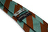 brown and mint green barber striped tie