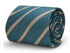 turquoise herringbone with white striped design tie