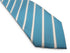 turquoise herringbone with white striped design tie