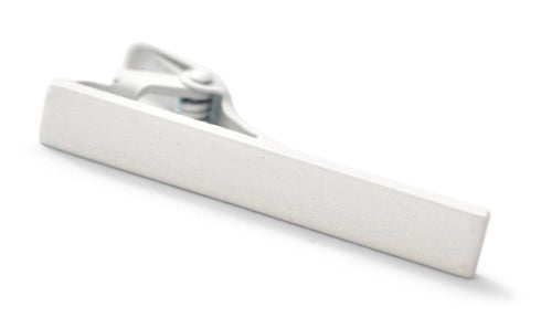 matt white tie clip
