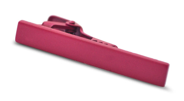 matt cerise dark pink tie clip