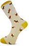 white mens socks with dog design
