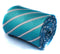 aqua turquoise and white striped tie