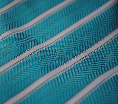 aqua turquoise and white striped tie