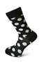 black & white polka spot men's socks