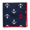 navy blue nautical anchor design cotton pocket square