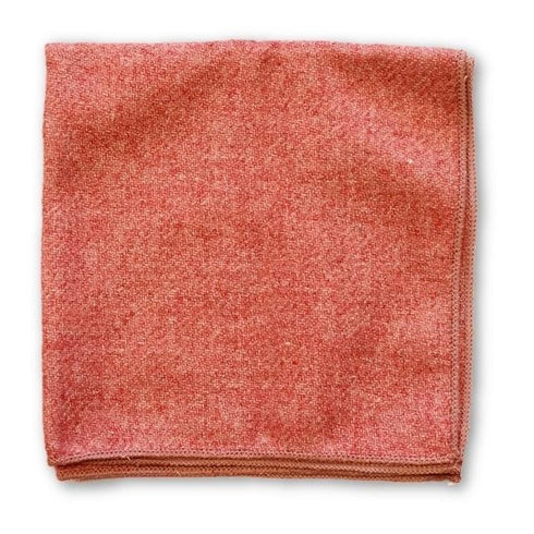 coral pink 100% wool pocket square