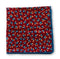 red and blue floral cotton pocket square