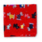 red cotton scotty dog pocket square