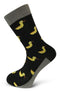 black yellow rubber duck men's socks