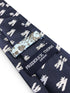 navy blue tie with wing walker Wainwright traditional airplane WW2 design