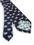 navy blue tie with wing walker Wainwright traditional airplane WW2 design