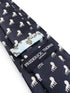 navy blue tie with lion print design