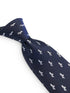 navy blue tie with mermaid silhouette print design