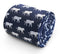 navy blue tie with tiger print design