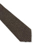 silver grey and white pin spot linen tie