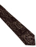 dark purple paisley design cotton tie