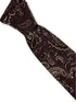 dark purple paisley design cotton tie